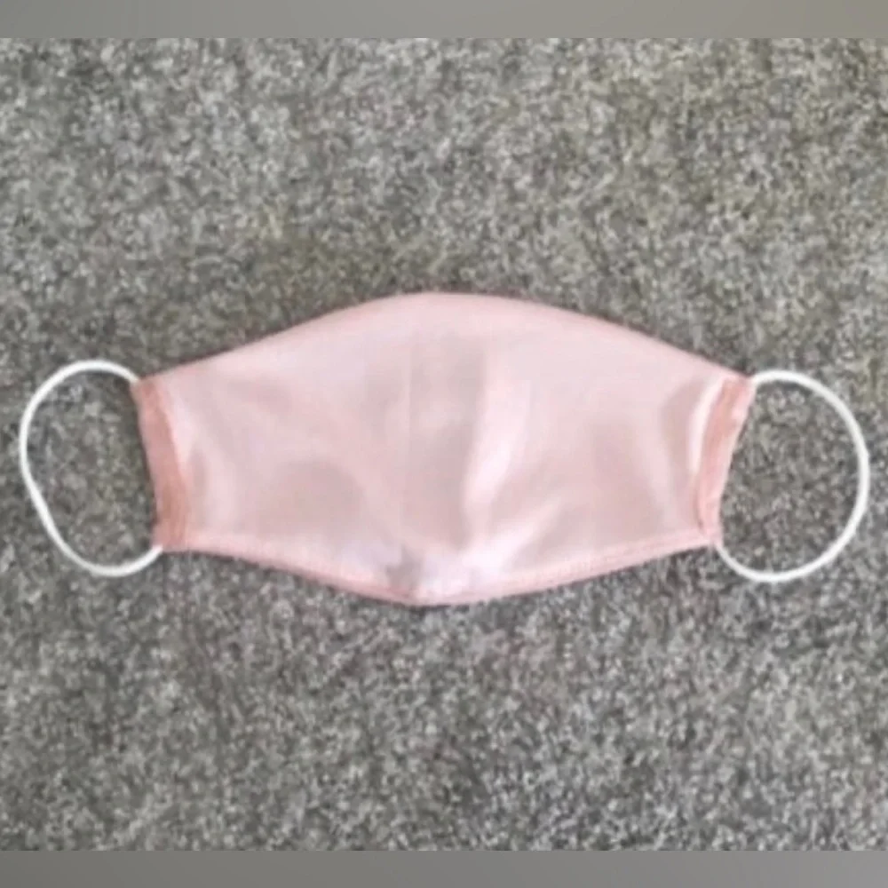 Soft Suede Pink Elastic Face Mask